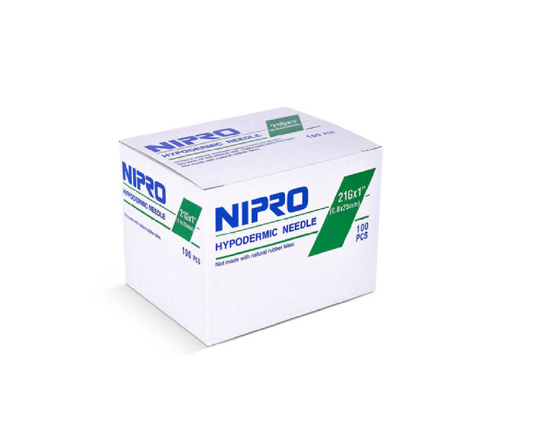 AGUJA HIPODERMICA (Nipro) 21Gx1-1/4"(32mm) Cja. c/100 Pzs.