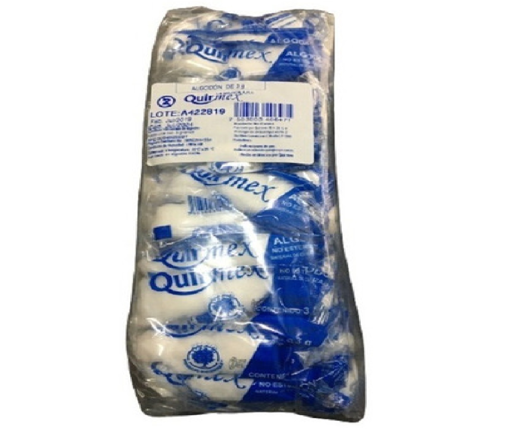 ALGODON ABSORBENTE (QUIRMEX) BOLSA C/100 SOBS. 3 G