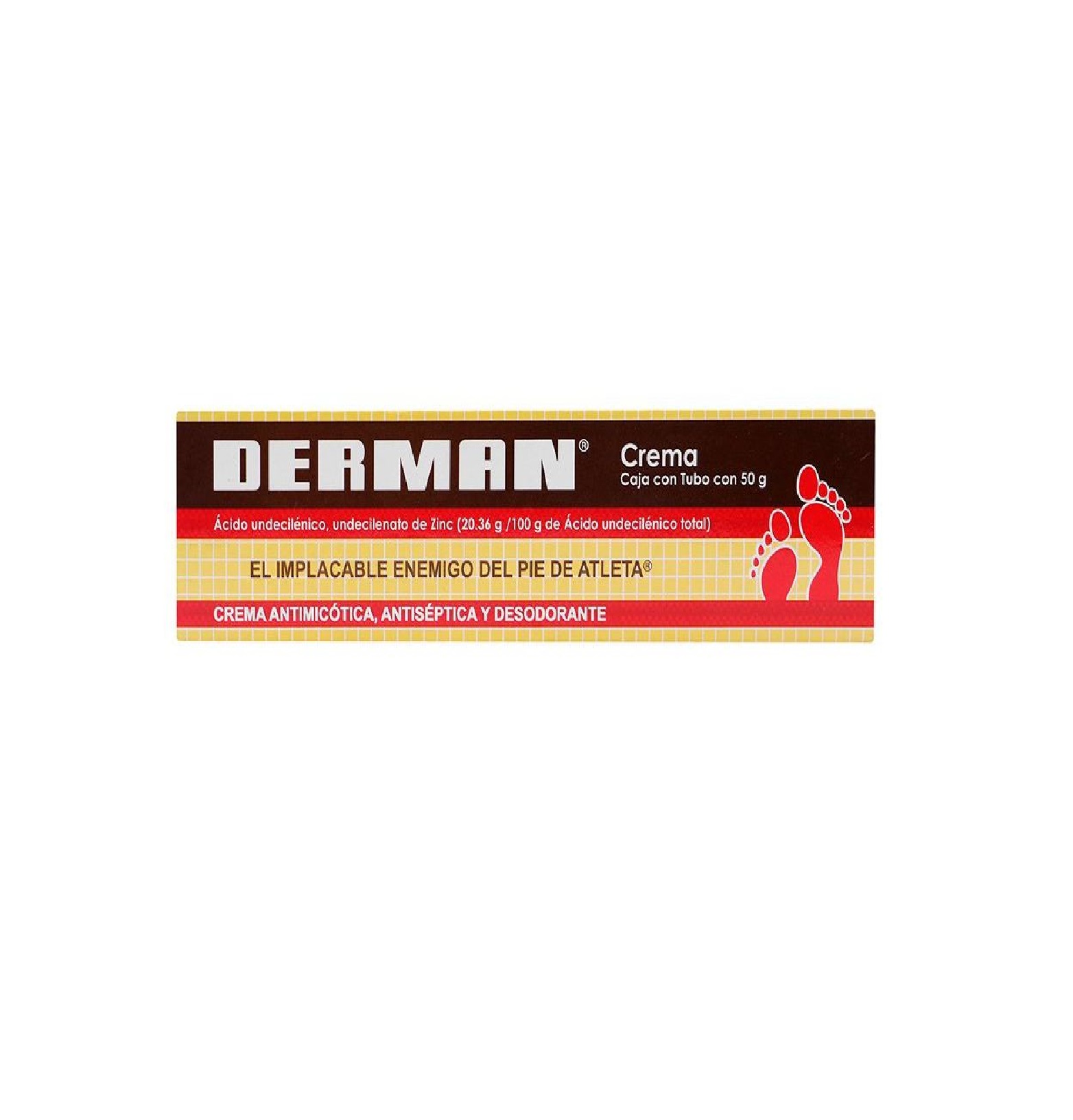 DERMAN CREMA TUBO C/50 G. 20.36 G/100 G.