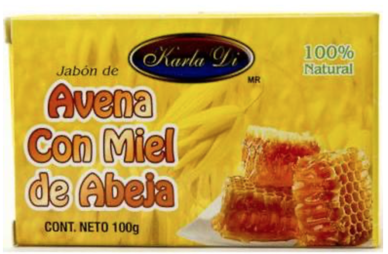 JABÓN de AVENA y MIEL (Karla Di) Barra c/100 G.