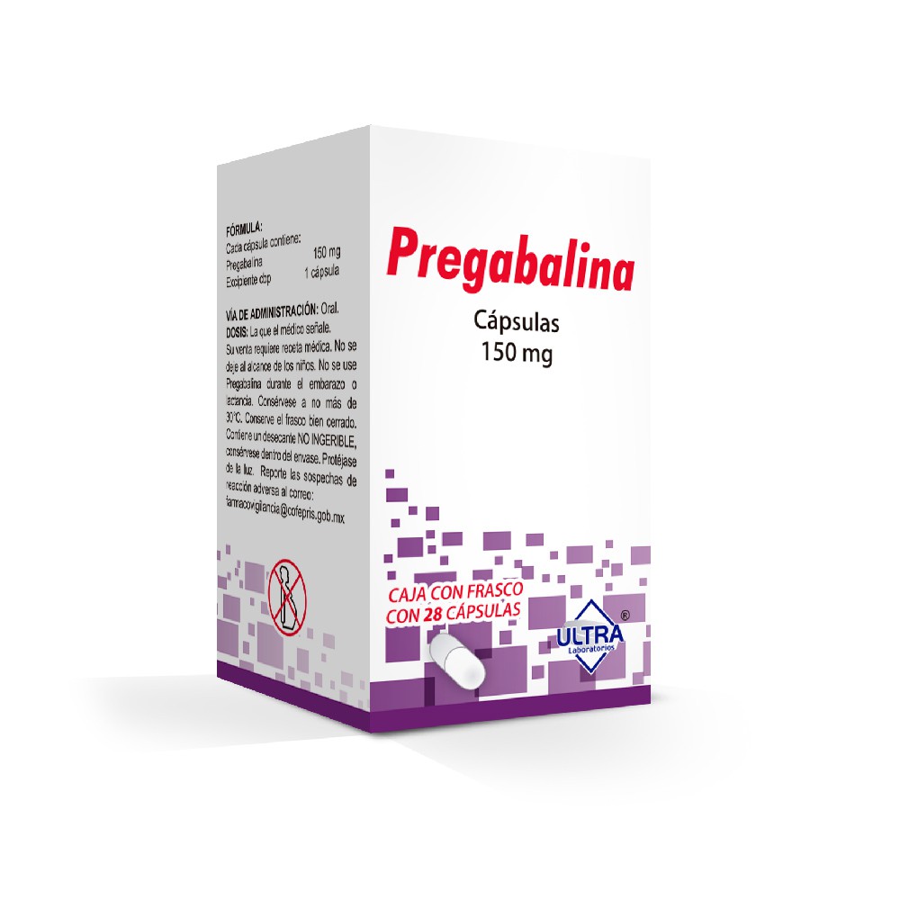 PREGABALINA (Ultra) c/28 TABS. 150 MG.