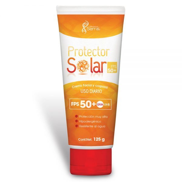 PROTECTOR SOLAR (Serral) FPS 50+ Crema Facial y Corporal TUBO c/125 G.