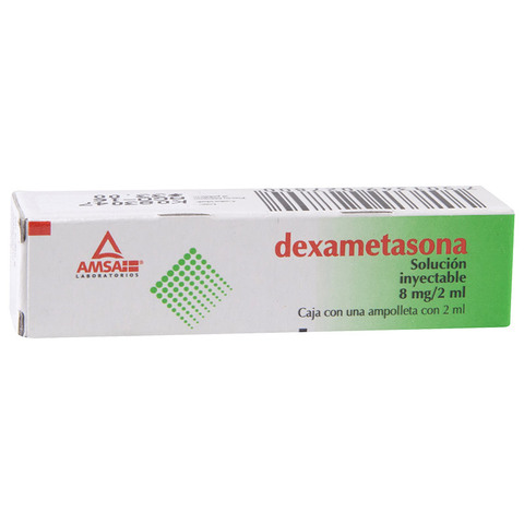 DEXAMETASONA (Amsa) Sol. Iny. c/1 AMPTA. 8 MG/2 ML.