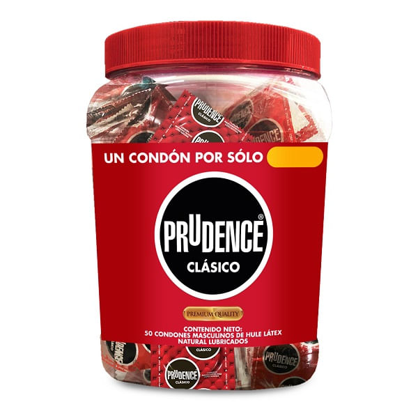 PRUDENCE CLÁSICO Vitrolero c/ 50 CONDONES.