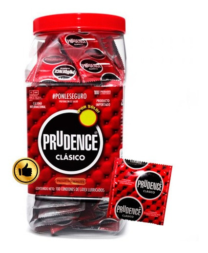 PRUDENCE CLÁSICO Vitrolero c/100 CONDONES.