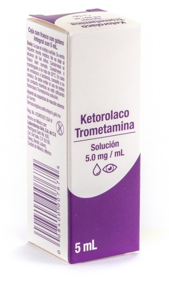 KETOROLACO (Grin) SOL. OFTÁLMICA Fco. Gotero 5 ML. 5.0 MG/1 ML.   