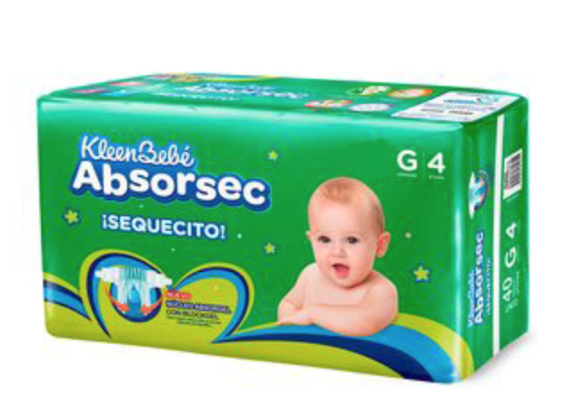 KLEENBEBÉ ABSORSEC ¡SEQUECITO! GRANDE (Etapa 4 / 9-12 Kg.) c/ 3 Pzs.