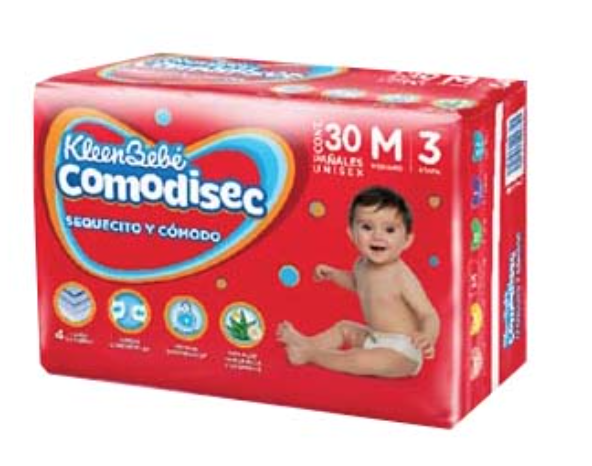 KLEENBEBÉ COMODISEC MEDIANO Unisex (Etapa 3 / 7-10 Kg.) c/30 Pzs.