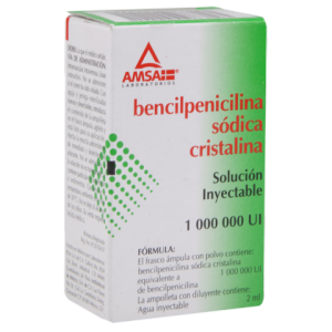 BPNA. SÓDICA CRISTALINA (Amsa) Sol. Iny. c/1 FCO. AMP. 1,000,000 UI/2 ML.