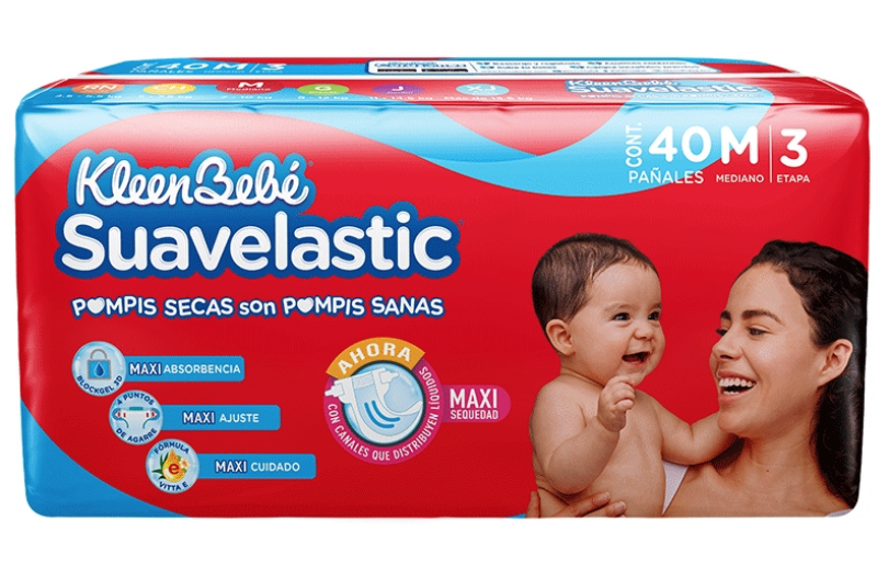 KLEENBEBÉ SUAVELASTIC MEDIANO (Etapa 3 / 7-10 Kg.) c/44 Pzs.