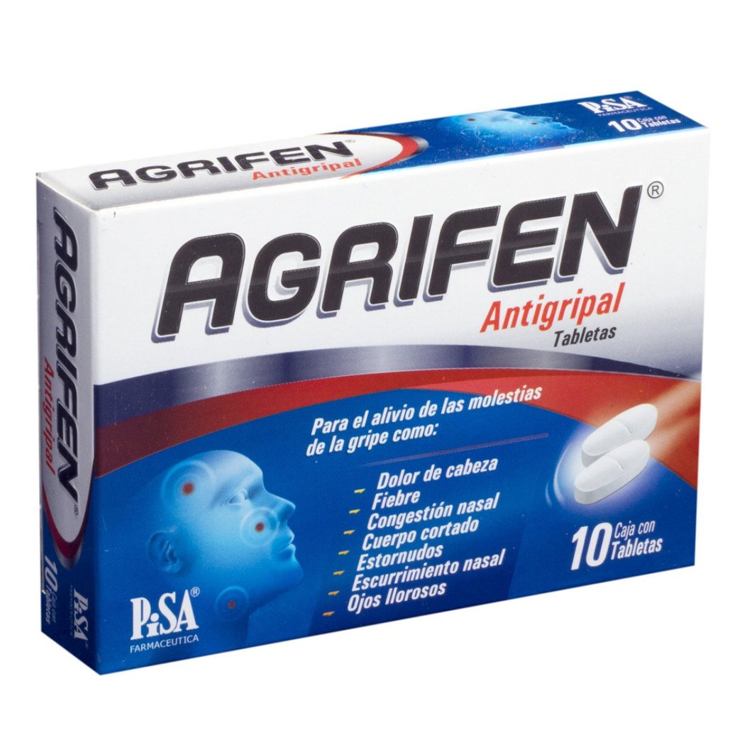 AGRIFEN c/10 TABS. 500/25/5/4 MG.