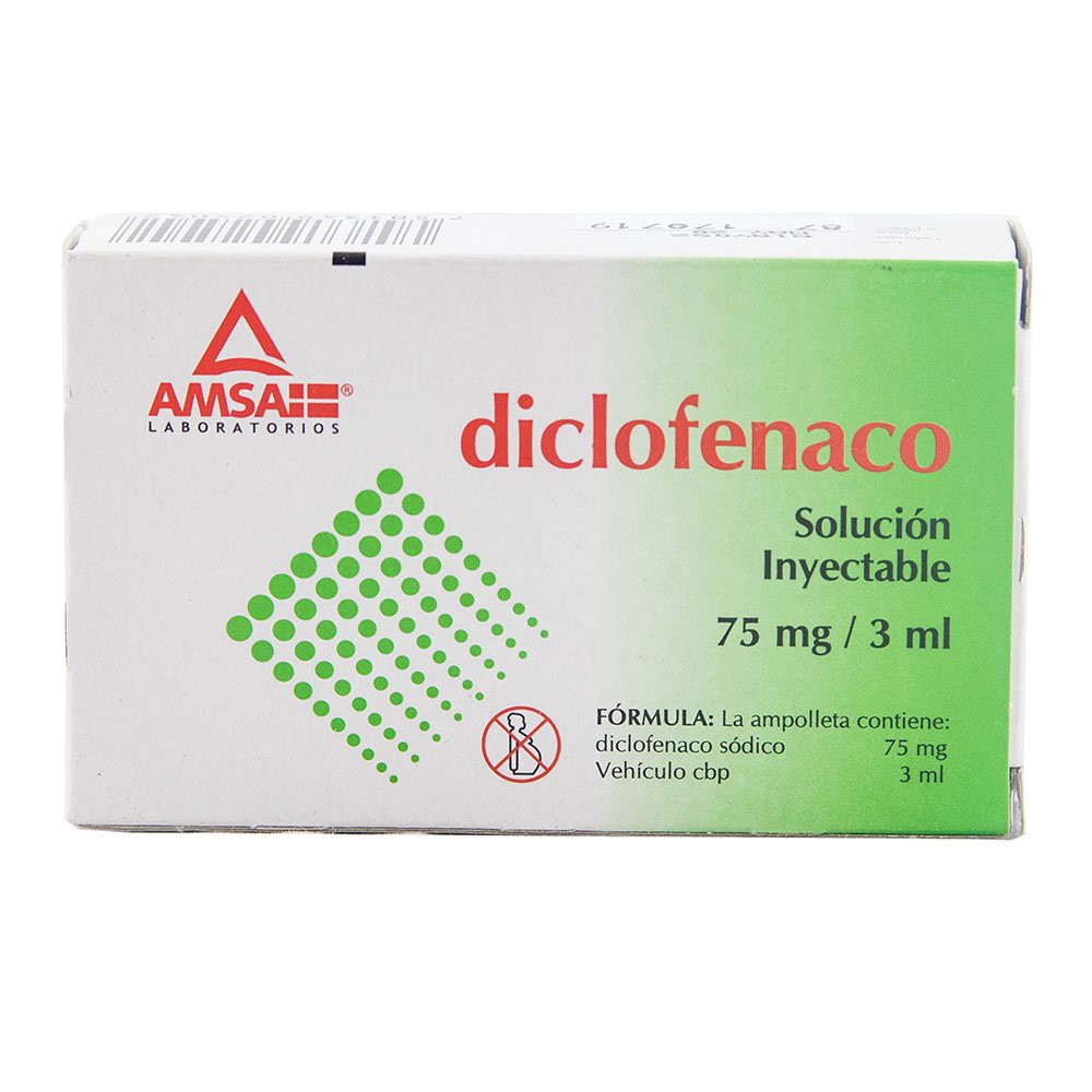DICLOFENACO (Amsa) Sol. Iny. c/2 AMPTAS. 75 MG/3 ML.