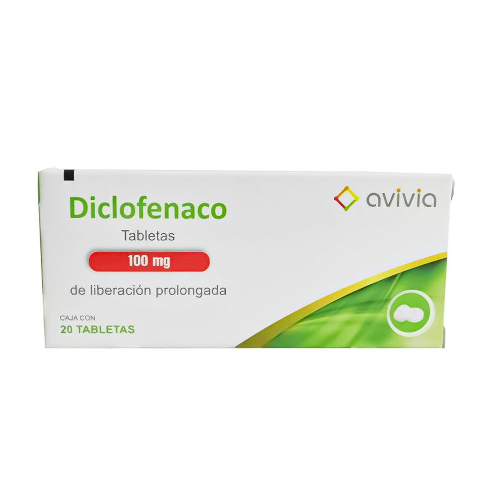 DICLOFENACO (AVIVIA) C/20 TABS. L.P. 100 MG.