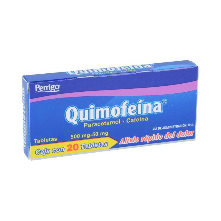 QUIMOFEÍNA c/20 TABS. 500/50 MG.