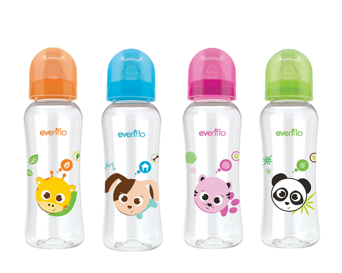 BIBERÓN ANIMALITOS c/MAMILA (Colores) 8 OZ/240 ML. (3 Pack).