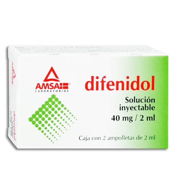 DIFENIDOL (Amsa) Sol. Iny. c/2 AMPTAS. 40 MG/2 ML.