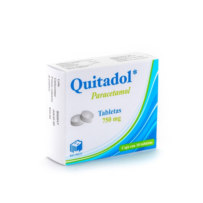 QUITADOL c/10 TABS. 750 MG.