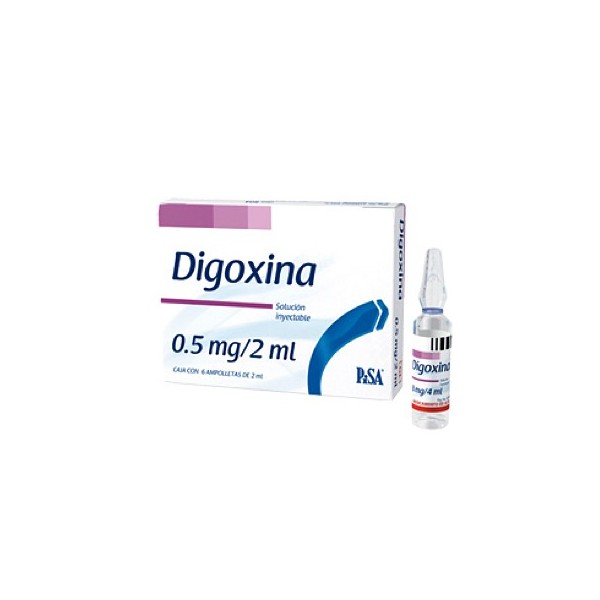 DIGOXINA SOL. INY. C/6 AMPTAS. 0.5 MG/2 ML.