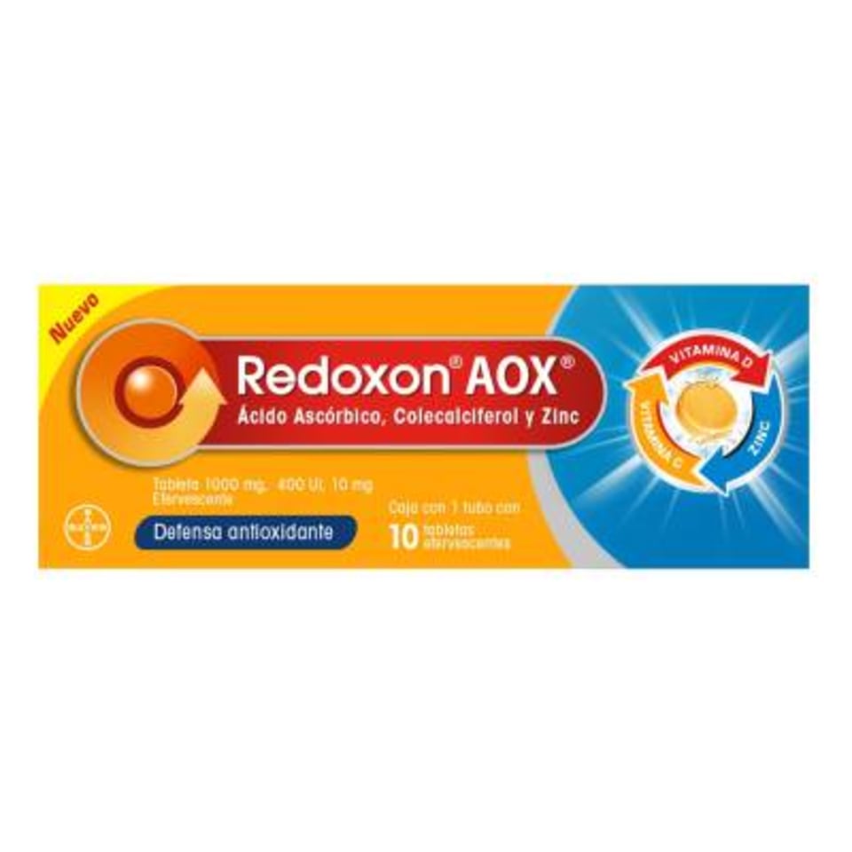 REDOXON AOX c/10 TABS. EFERVS. Sab. Naranja 1000 MG/400 UI/10 MG.