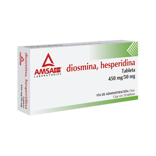 DIOSMINA/HESPERIDINA (AMSA) C/20 TABS. 450/50 MG.