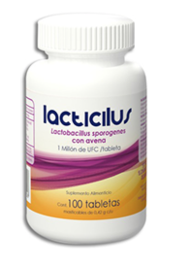 LACTICILUS c/100 TABS. Masticables 0.42 G.