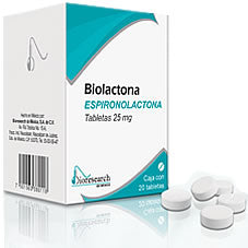 BIOLACTONA C/20 TABS. 25 MG.