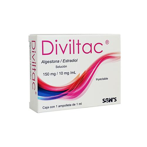 DIVILTAC Sol. Iny. c/1 AMPTA. 150-10 MG/1 ML.