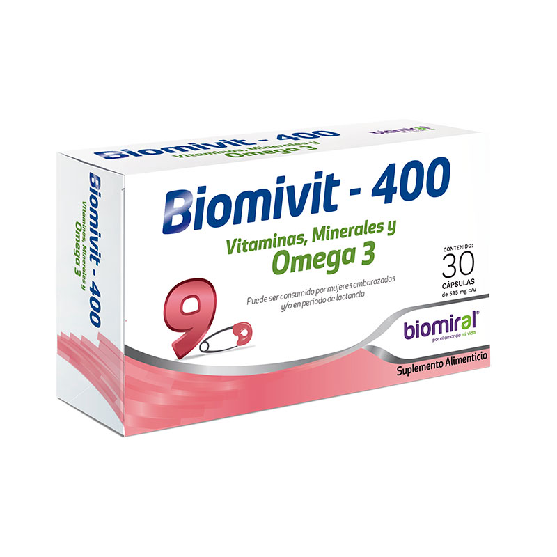 BIOMIVIT-400 9M c/30 CAPS. 595 MG.