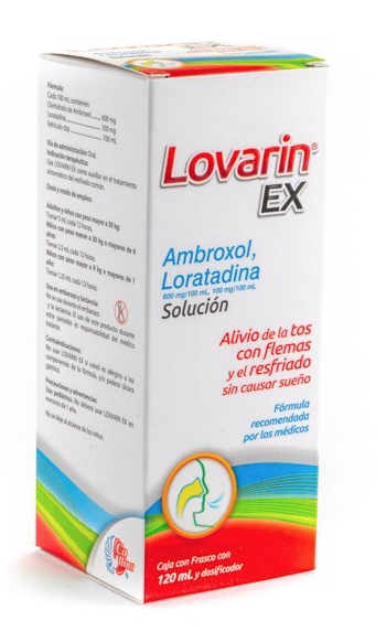 LOVARIN-EX SOLUCIÓN Fco. 120 ML. 600-100 MG/100 ML.