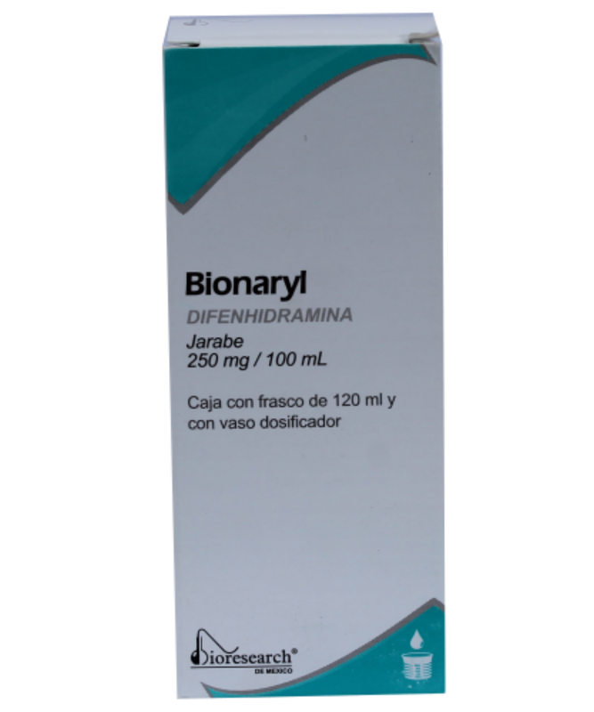 BIONARYL JARABE FCO. 120 ML. 250 MG/100 ML.