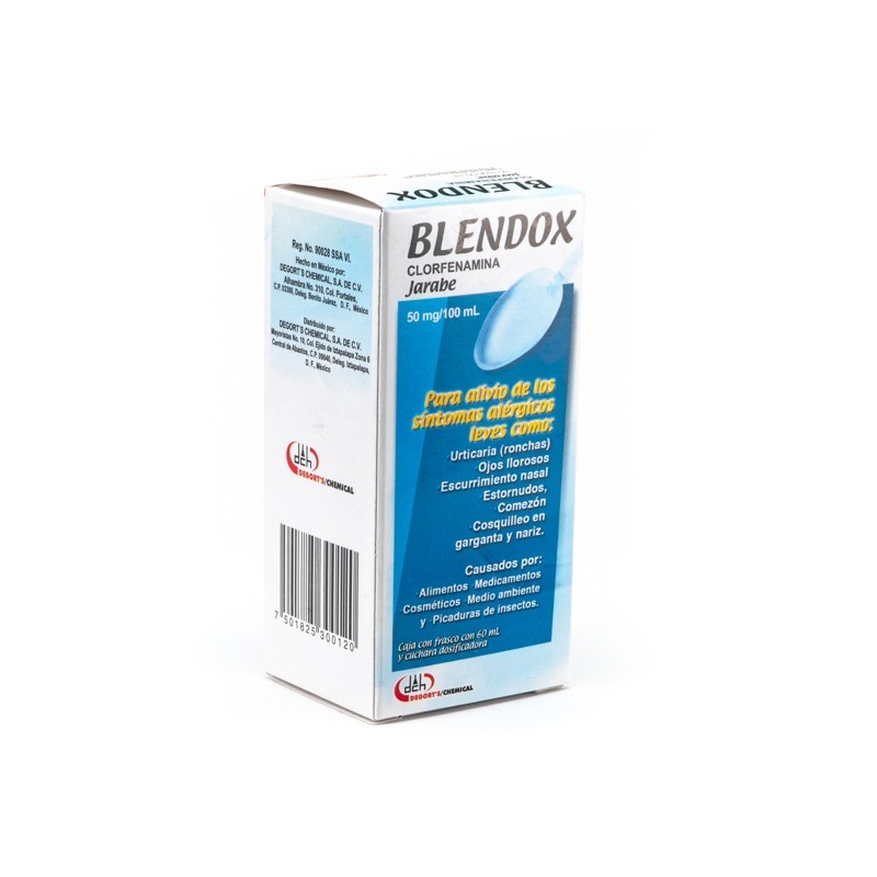 BLENDOX JARABE Fco. 60 ML. 50 MG/100 ML. clorfenamina