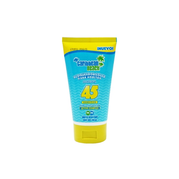 PROTECTOR SOLAR ADULTOS (C. Beach) FPS 45 CREMA Tubo c/150 G.