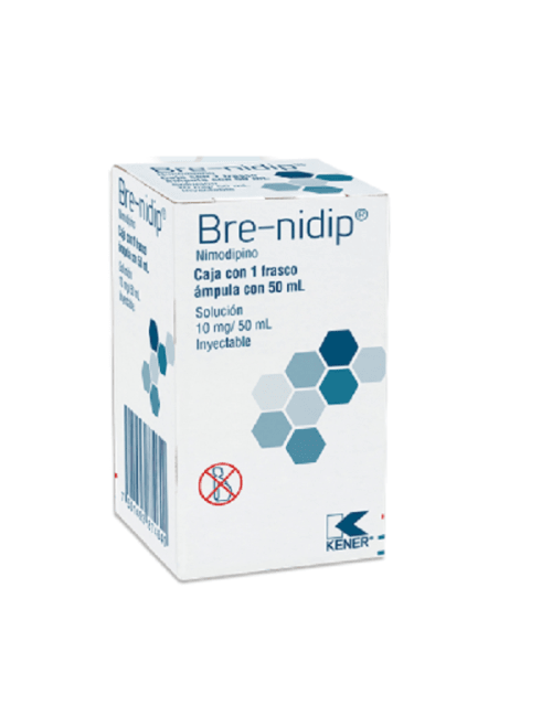 BRE-NIDIP Sol. Iny. c/1 FCO. AMP. 10 MG/50 ML.