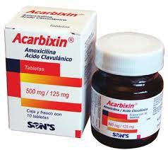 ACARBIXIN C/10 TABS. 500/125 MG.