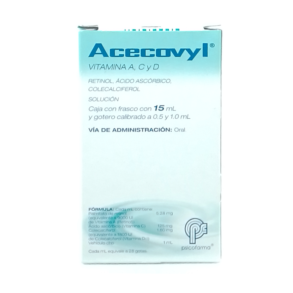 ACECOVYL SOL. FCO. Y GOTERO 15 ML. 9000UI-125MG-18