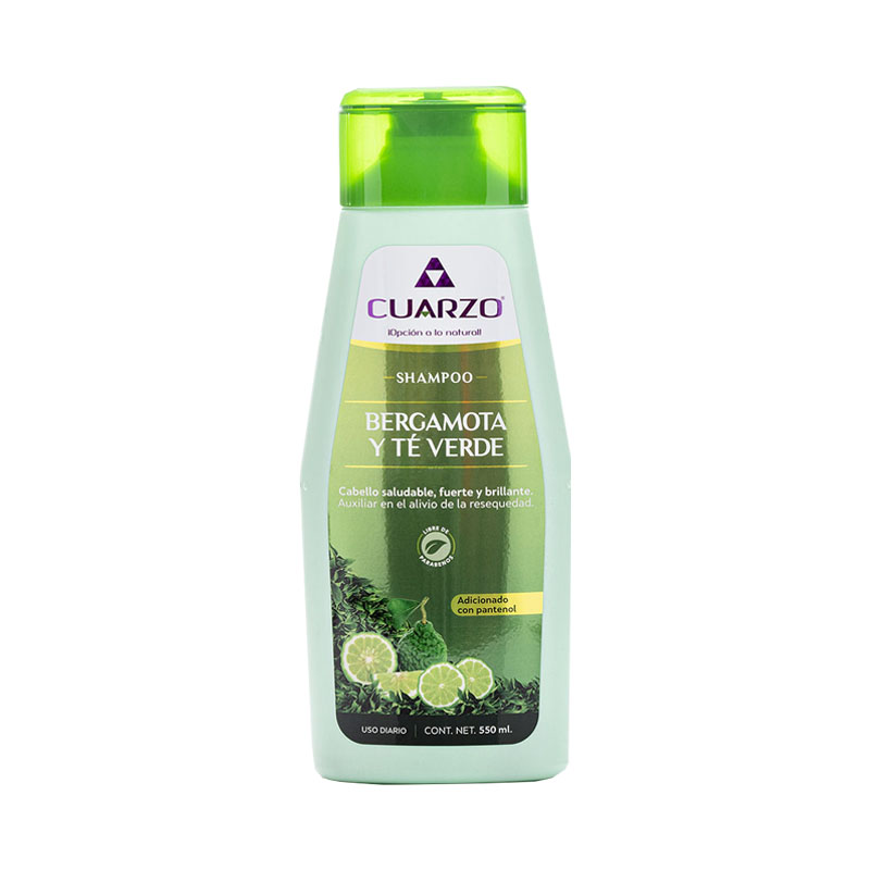 SHAMPOO BERGAMOTA Y TÉ VERDE (Cuarzo) 550 ML.