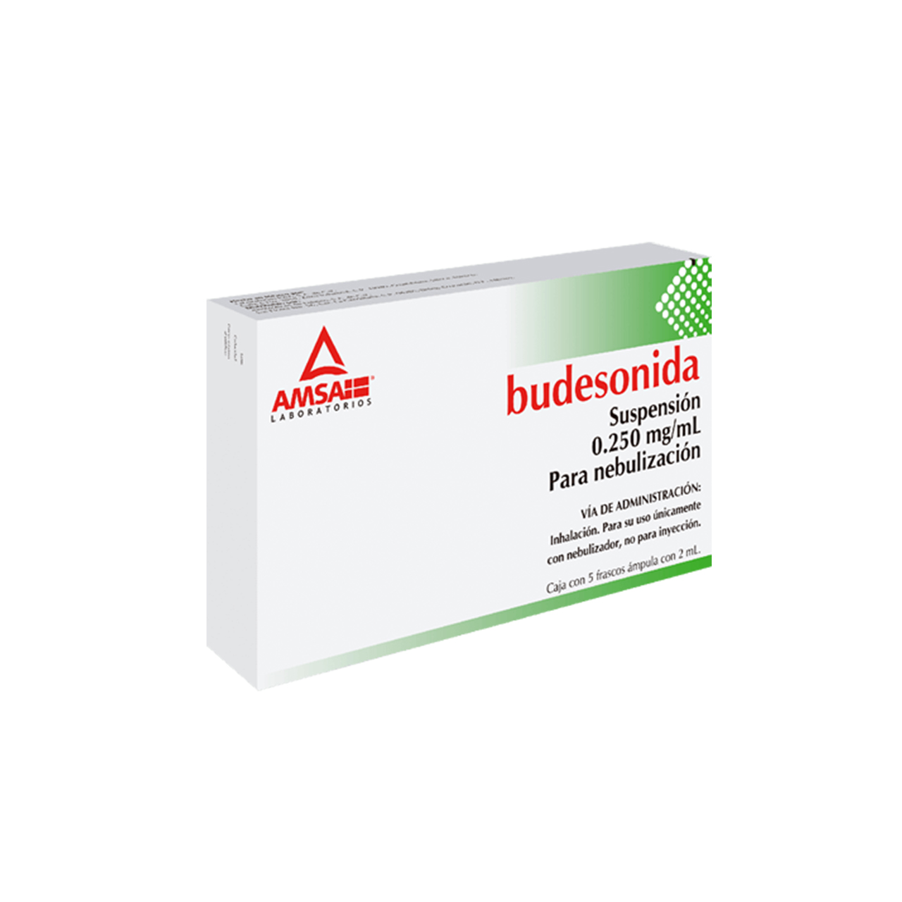 BUDESONIDA (Amsa) SUSP. p/Nebn. c/5 FCOS. AMP. 0.250 MG/2 ML.