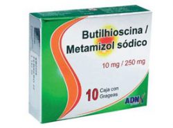 HIOSCINA/METAMIZOL SÓDICO (ADN Pharma) c/10 TABS. 10/250 MG.