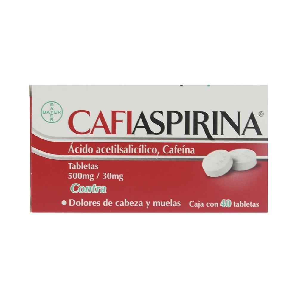 CAFIASPIRINA c/ 40 TABS. 500/30 MG.