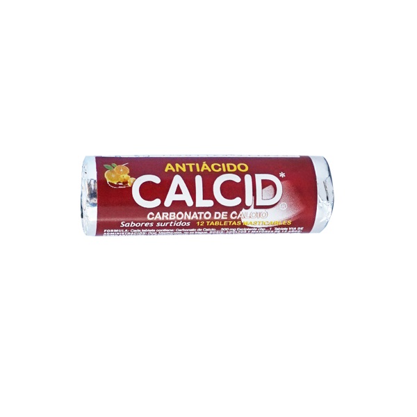 CALCID Sabs. Surts. Exhib. c/12 ROLLOS c/12 TABS. Mast. 500 MG.
