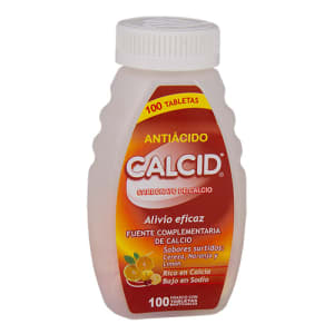 CALCID Sabs. Surts. Fco. c/100 TABS. Mast. 500 MG.