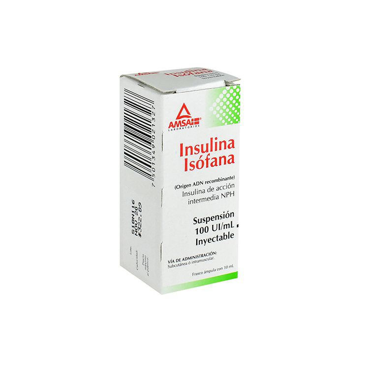 INSULINA ISÓFANA (AMSA) SUSP. INY. C/1 FCO. AMP. 1
