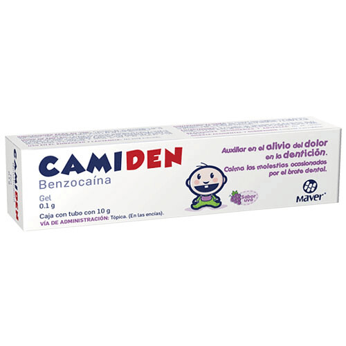 BENZOCAÍNA (Maver) GEL Sabor Uva TUBO c/10 G. 0.1 G/1 G.