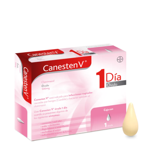 CANESTEN V 1 DÍA c/1 ÓVULO 500 MG.