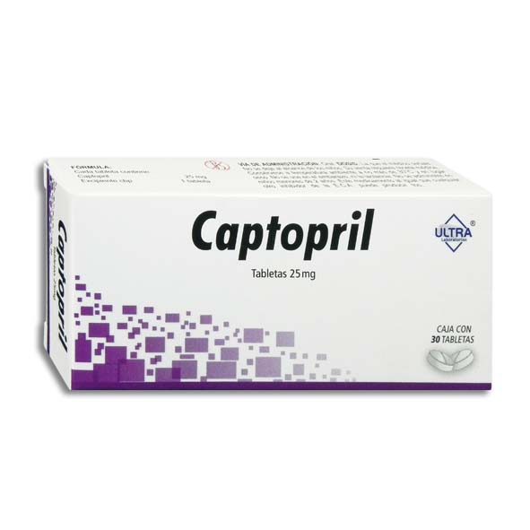 CAPTOPRIL (Ultra) c/30 TABS. 25 MG.