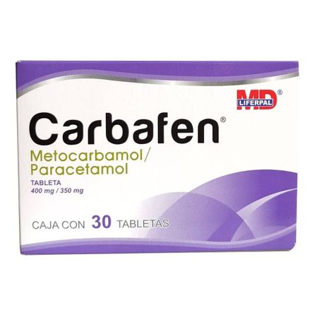 CARBAFEN c/30 TABS. 400/350 MG. metocarbamol+paracetamol