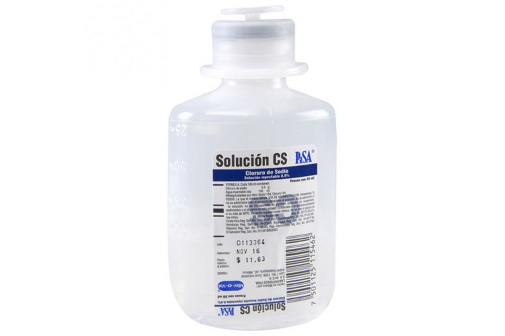 SOLUCION CS (Pisa) Sol. Iny. al 0.9% Frasco   50 ML. cloruro de sodio