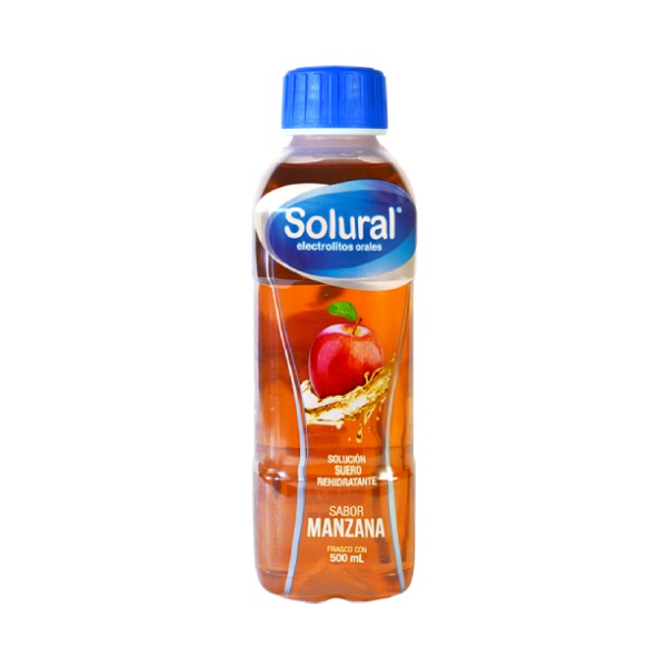 SOLURAL Suero Rehidratante SABOR MANZANA 500 ML.