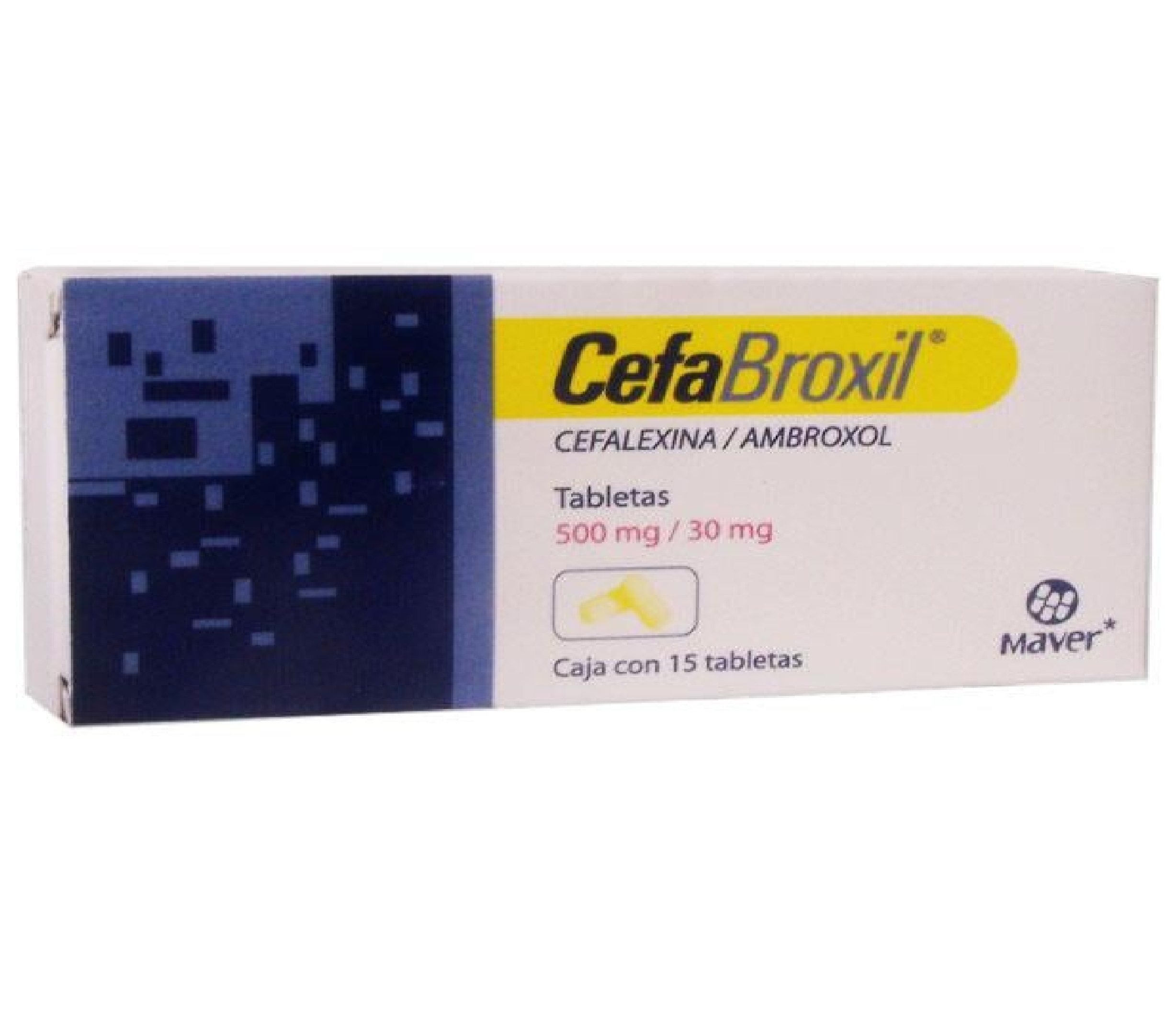 CEFABROXIL c/15 TABS. 500/30 MG.