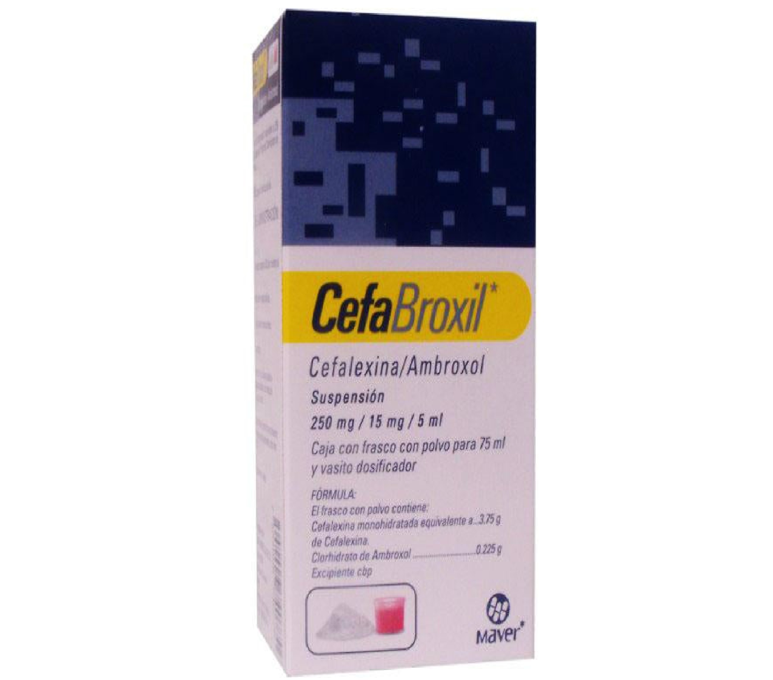 CEFABROXIL SUSP. Fco. 75 ML. 250-15 MG/5 ML.